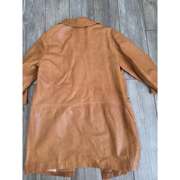 Rohi Restoration Korean Brand Lambskin Midi Jacket W/ Silk Lining Sz M. Caramel - Picture 2 of 9
